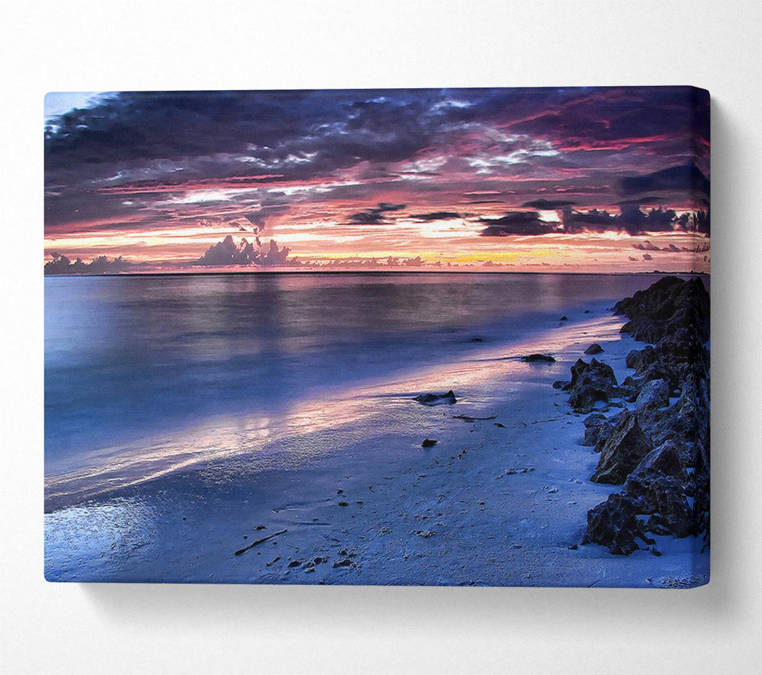  A Canvas Print of Beautiful Beach Sunset Canvas Art