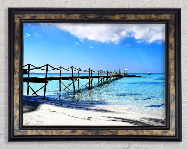 Boardwalk In Paradise Framed Print