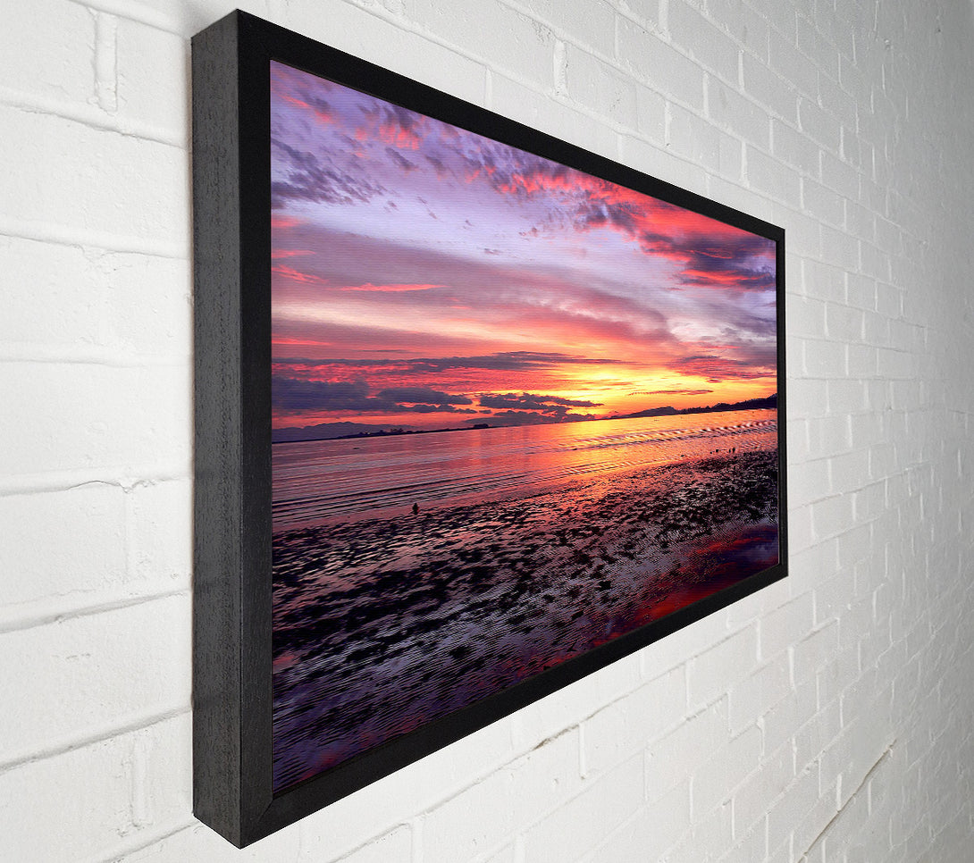  A Canvas Print of Pebbles In the Morning Sunrise Canvas Print