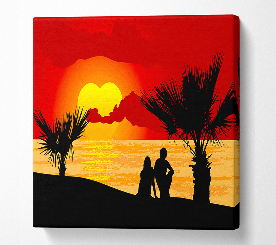  A Canvas Print of Double Sun Lovers Canvas Wall Art