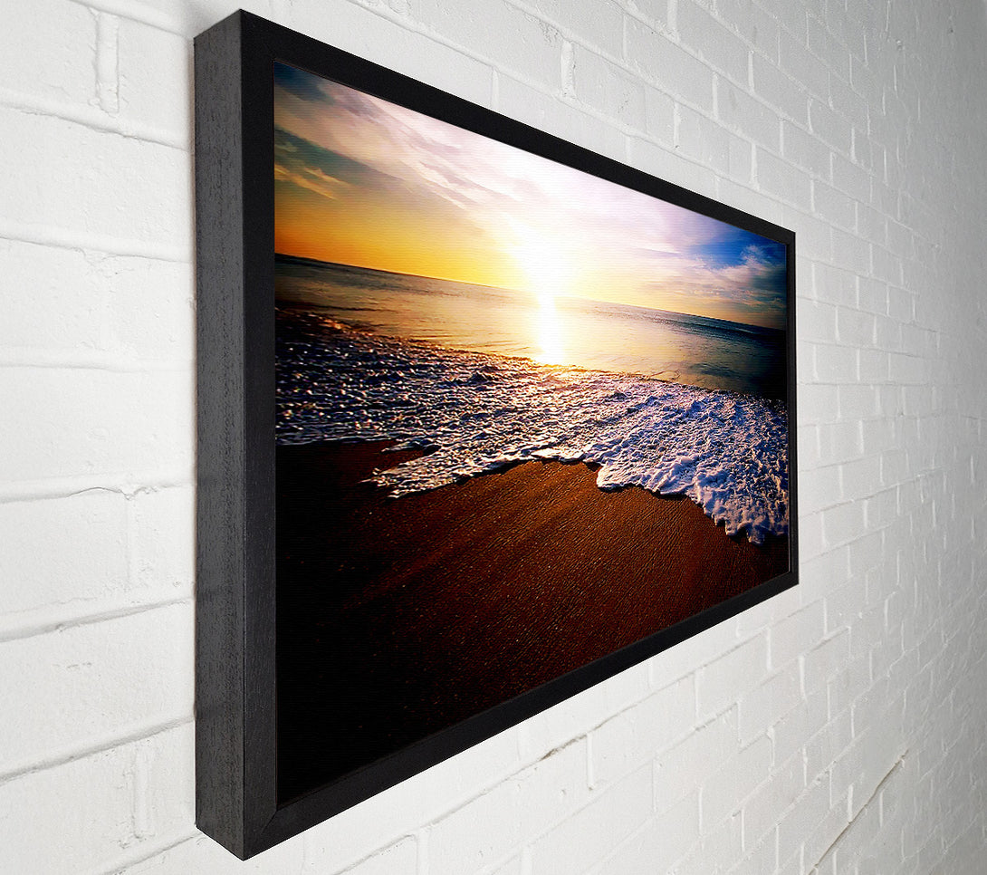  A Canvas Print of Ebb Of The Ocean Sun Canvas Art