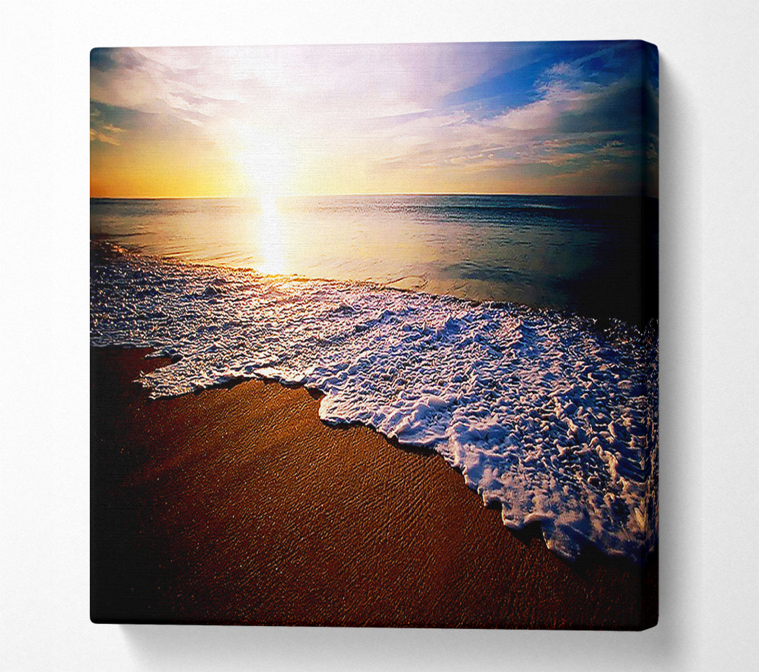  A Canvas Print of Ebb Of The Ocean Sun Canvas Art