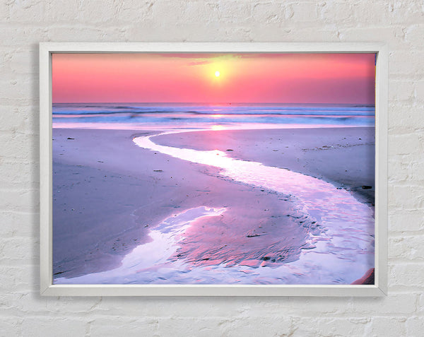 Estuary At Sunset Framed Print