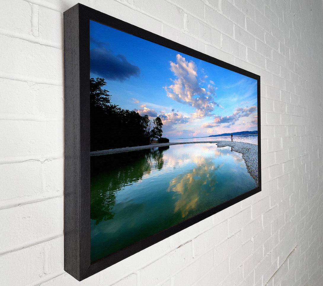  A Canvas Print of Reflections Of The Evening Clouds Canvas Wall Art