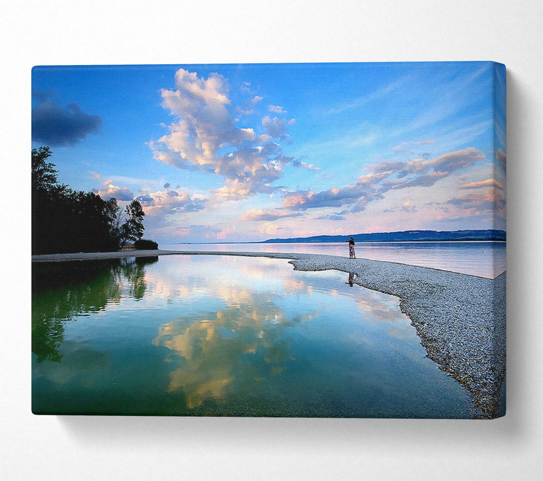  A Canvas Print of Reflections Of The Evening Clouds Canvas Wall Art