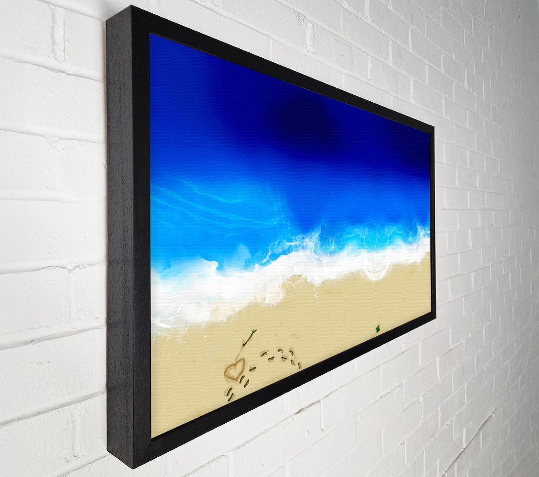  A Canvas Print of Footprints In The Sand Love Canvas Art