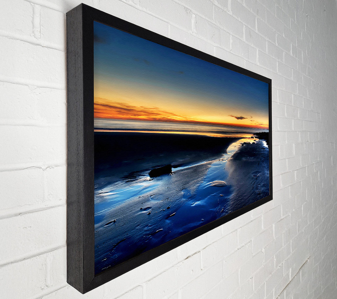  A Canvas Print of Footprints To The Ocean Canvas Print