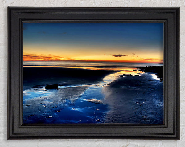 Footprints To The Ocean Framed Print
