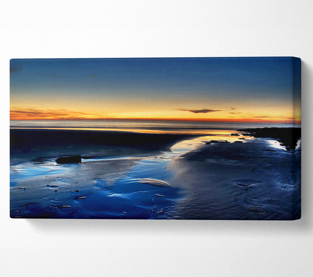  A Canvas Print of Footprints To The Ocean Canvas Print