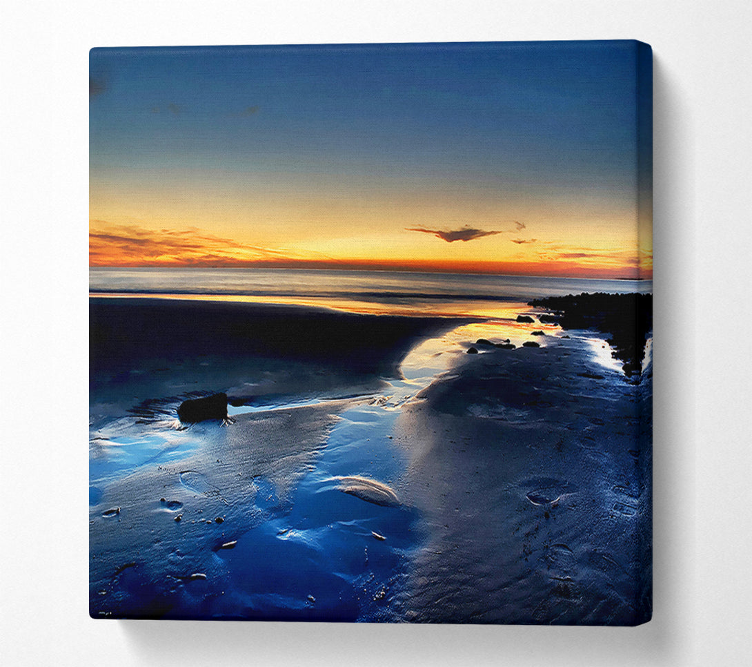  A Canvas Print of Footprints To The Ocean Canvas Print