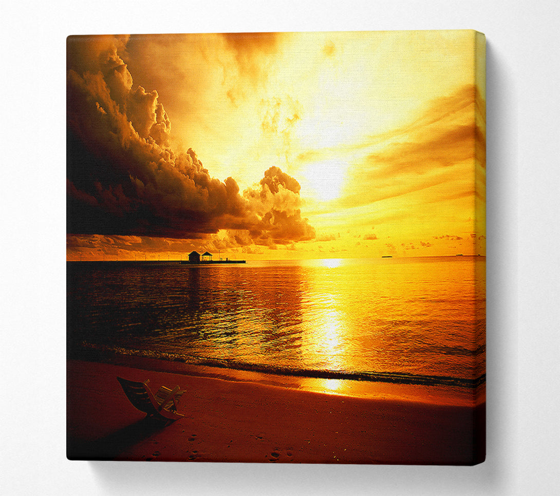  A Canvas Print of Gone Swimming Canvas Wall Art