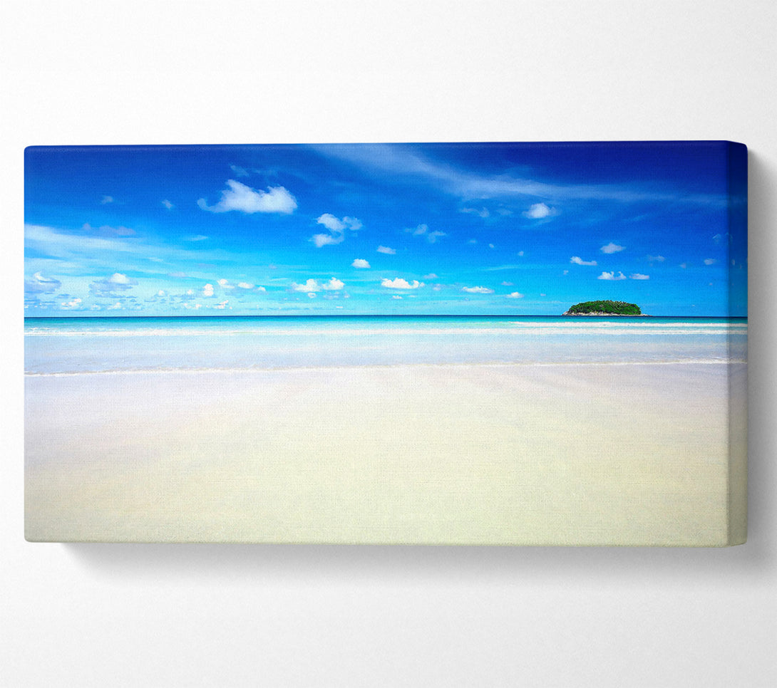  A Canvas Print of Perfect Sky Blue Beach Canvas Art