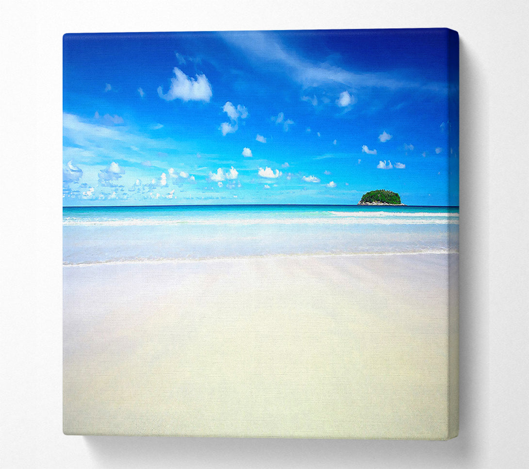  A Canvas Print of Perfect Sky Blue Beach Canvas Art