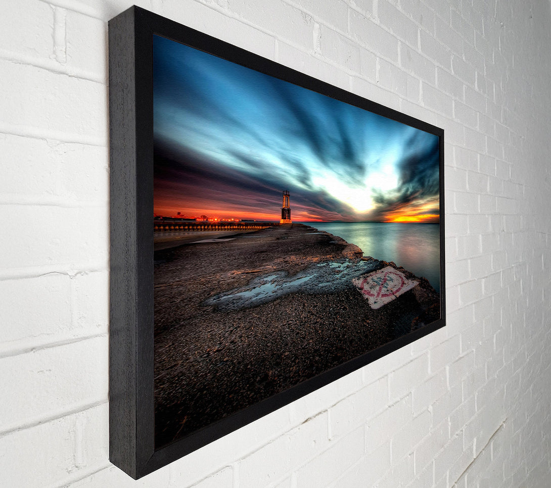  A Canvas Print of No Swimming Sign Canvas Print