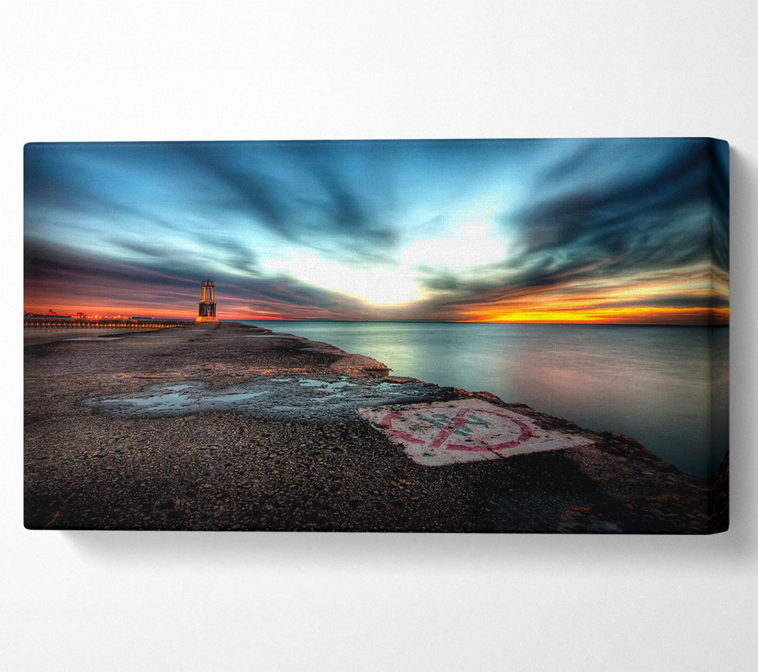  A Canvas Print of No Swimming Sign Canvas Print