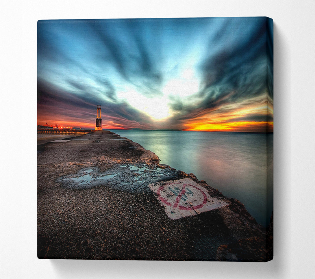 A Canvas Print of No Swimming Sign Canvas Print