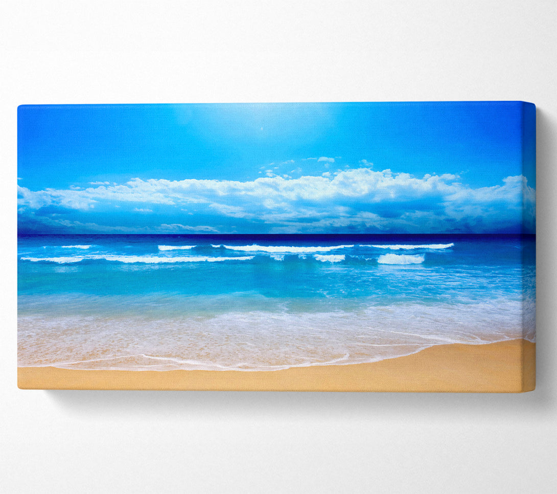  A Canvas Print of Ocean Waves Lapping On The Perfect Sands Canvas Wall Art