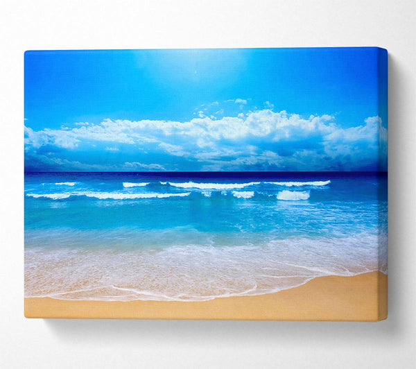  A Canvas Print of Ocean Waves Lapping On The Perfect Sands Canvas Wall Art