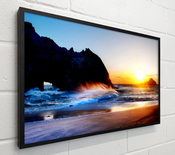 Ocean Waves At Sunset