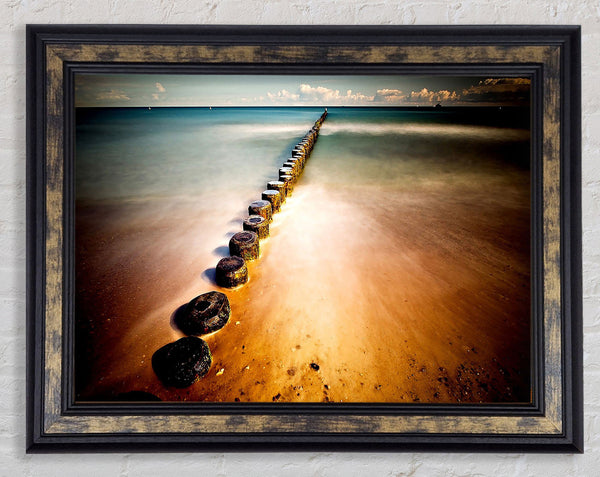 Ocean Rocks Path Framed Print
