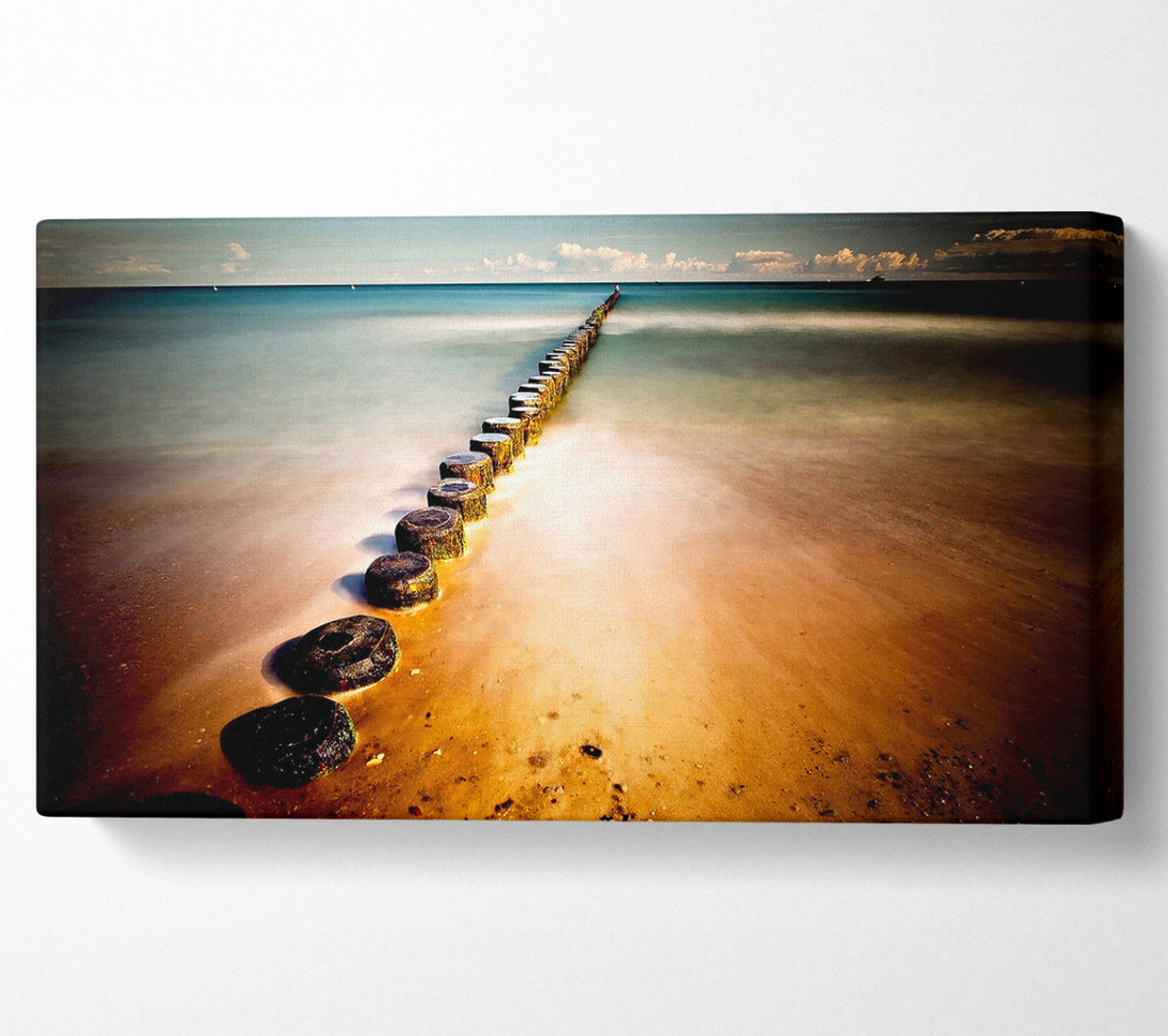 A Canvas Print of Ocean Rocks Path Canvas Wall Art