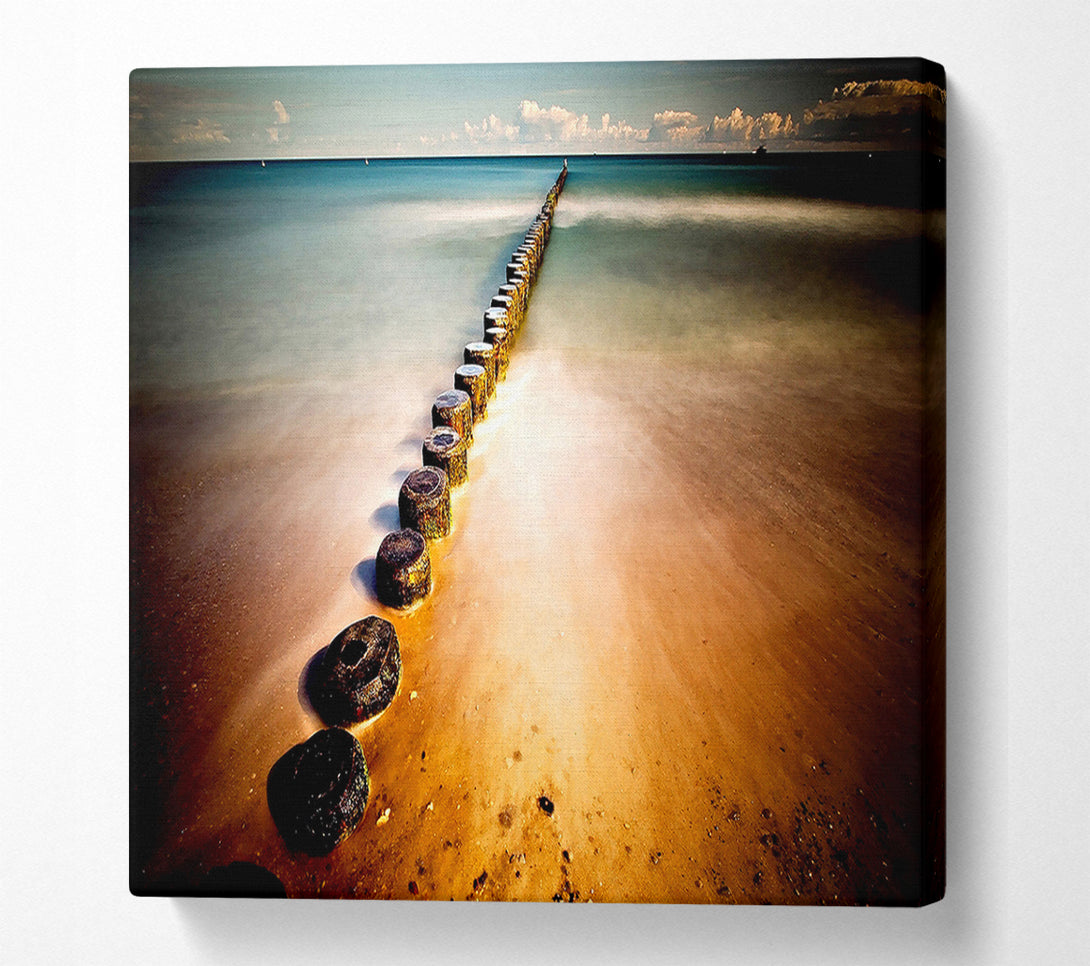  A Canvas Print of Ocean Rocks Path Canvas Wall Art