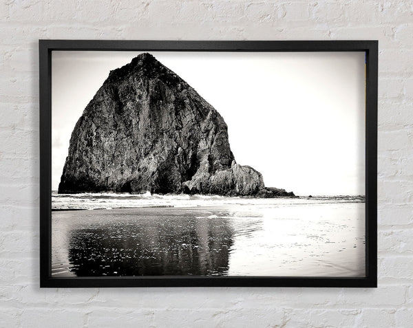 Rock In Black And White Framed Print