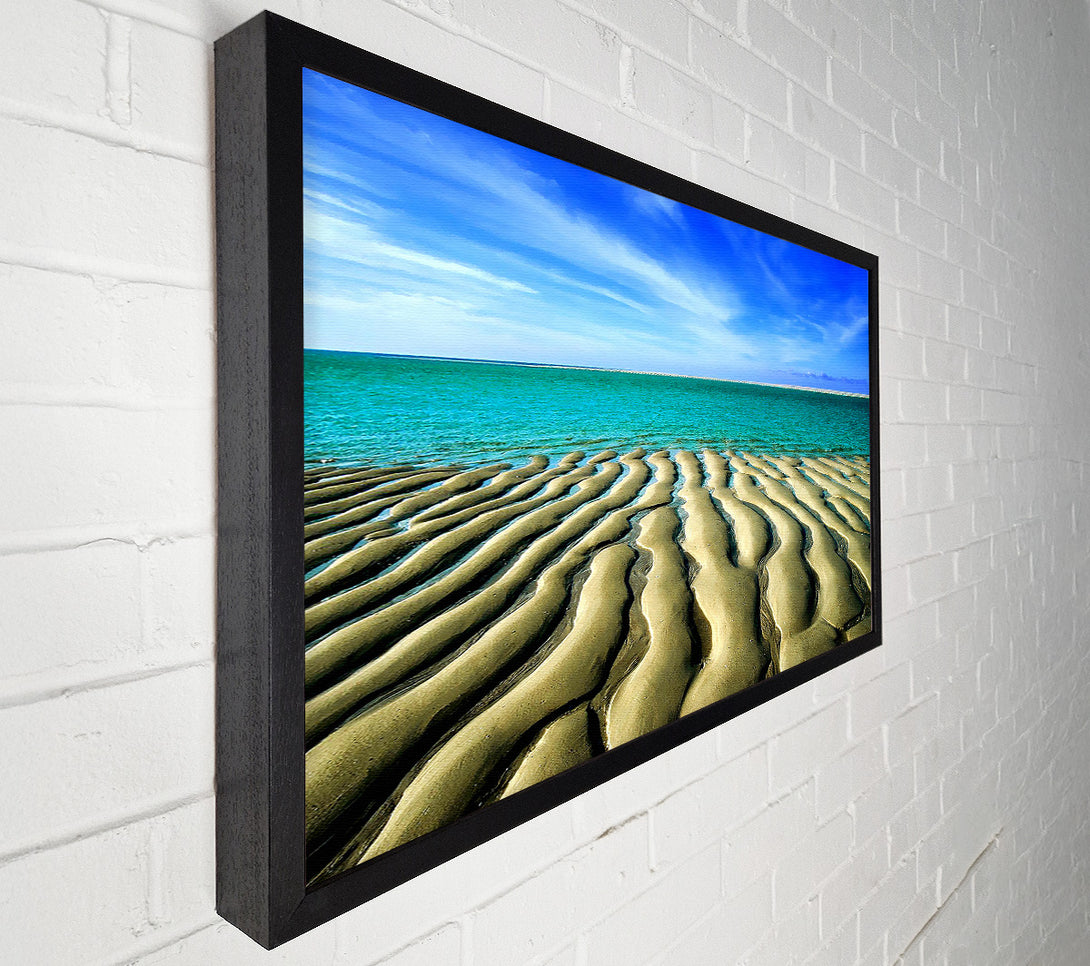  A Canvas Print of Sand Patterned Ocean Canvas Wall Art