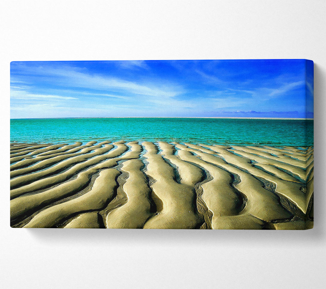  A Canvas Print of Sand Patterned Ocean Canvas Wall Art