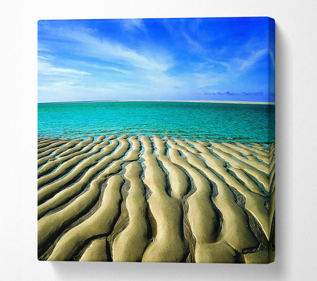  A Canvas Print of Sand Patterned Ocean Canvas Wall Art