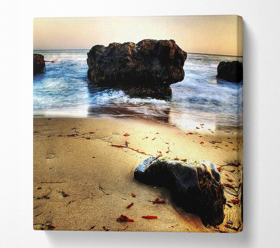  A Canvas Print of Sea Rocks Canvas Wall Art