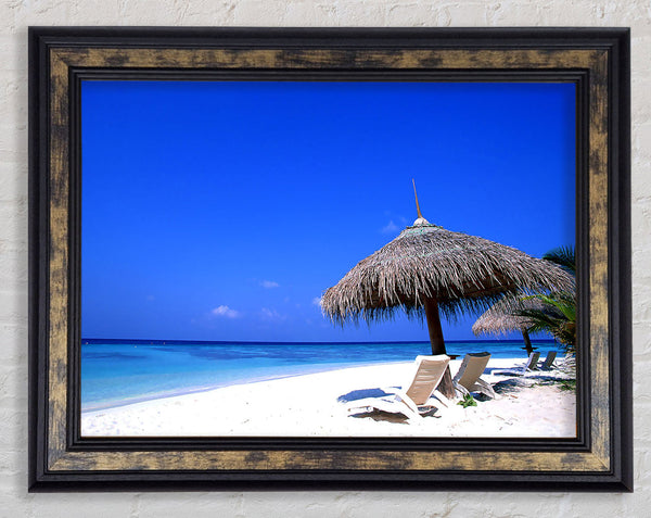 Lovers Sea Shore Beach Framed Print