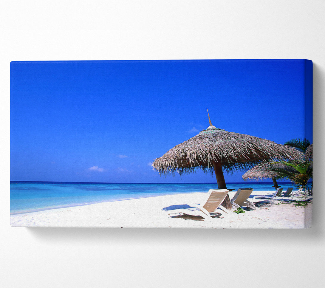  A Canvas Print of Lovers Sea Shore Beach Canvas Art