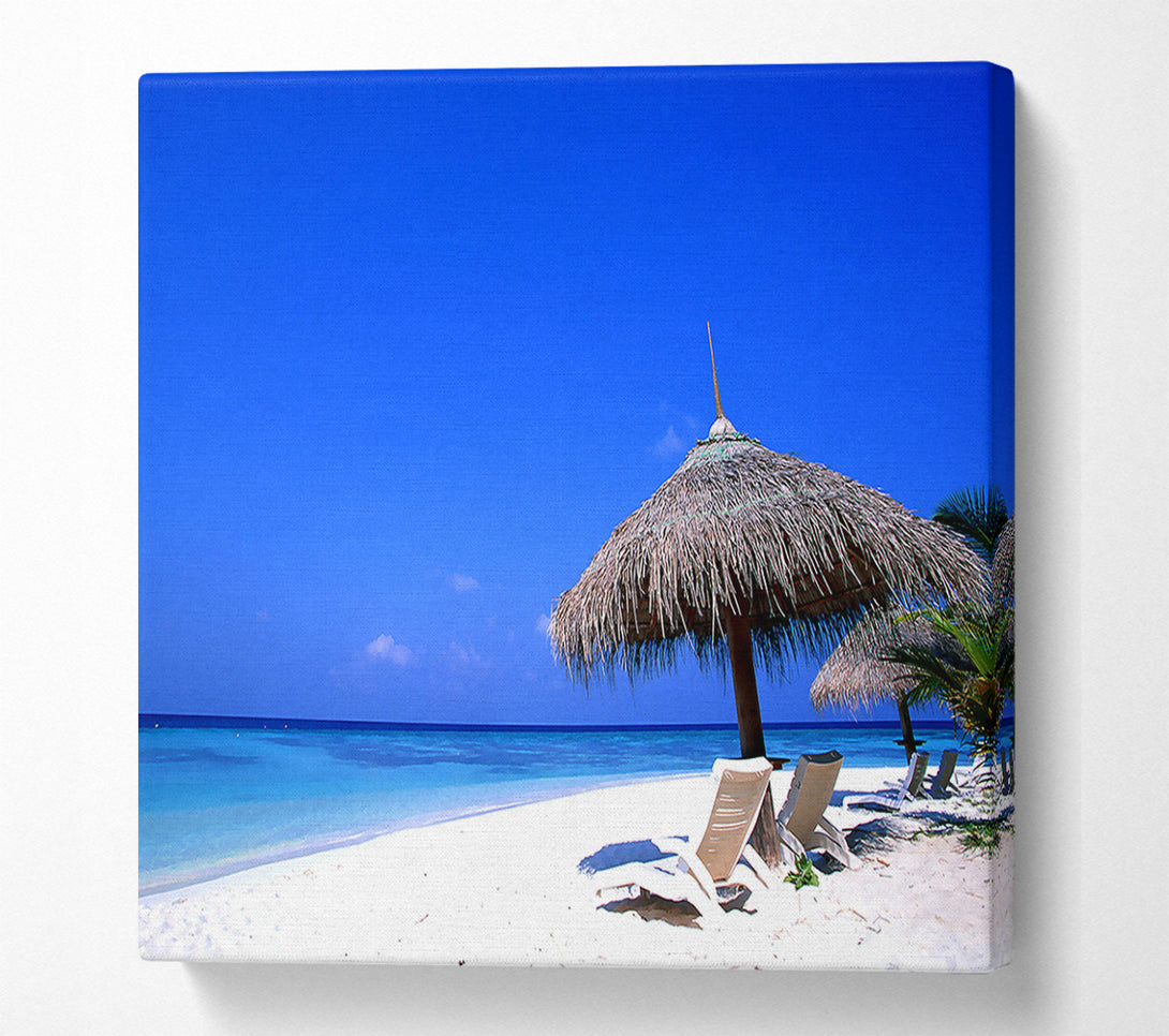  A Canvas Print of Lovers Sea Shore Beach Canvas Art