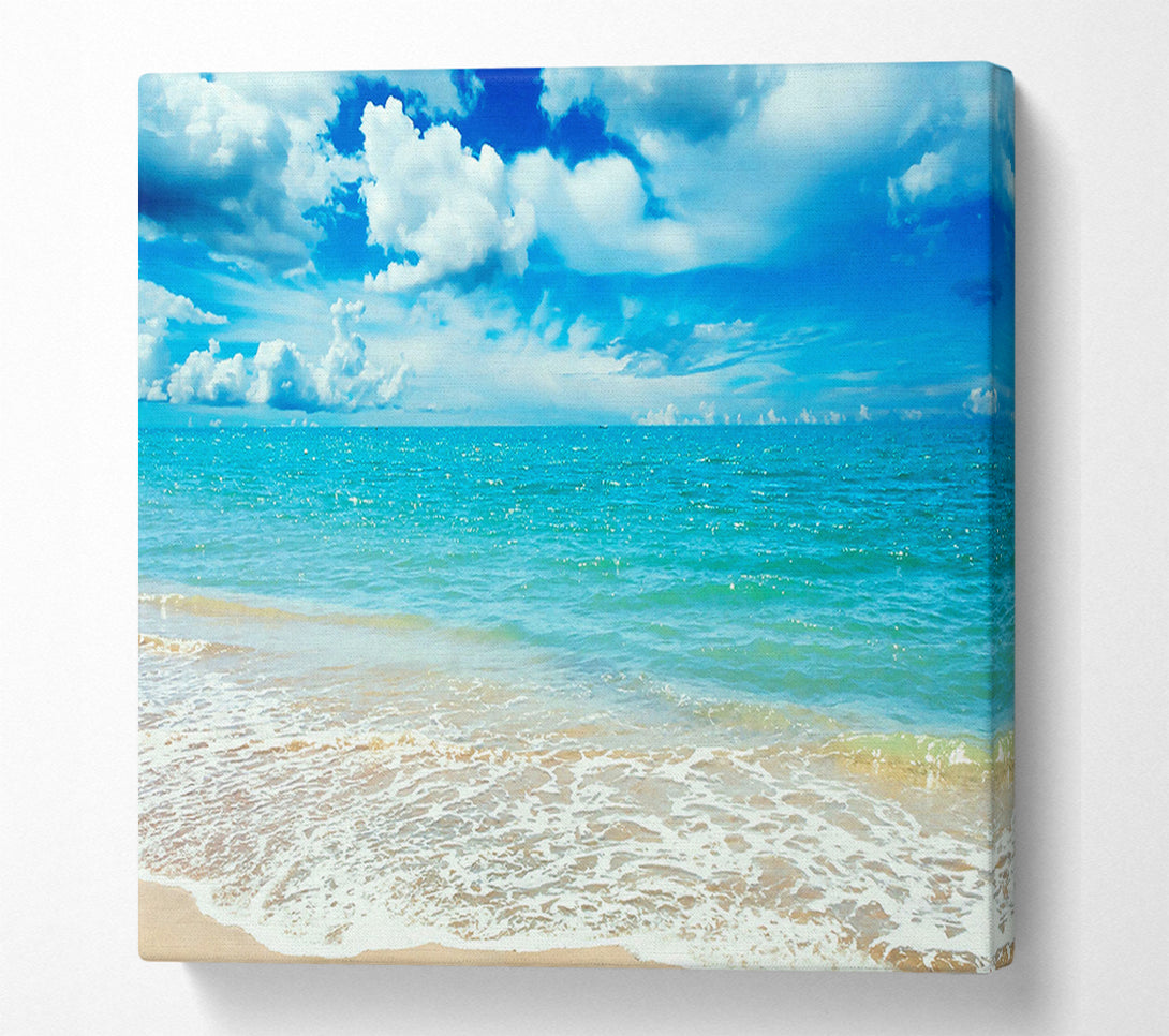  A Canvas Print of Stunning Turquoise Ocean Sparkle Canvas Art