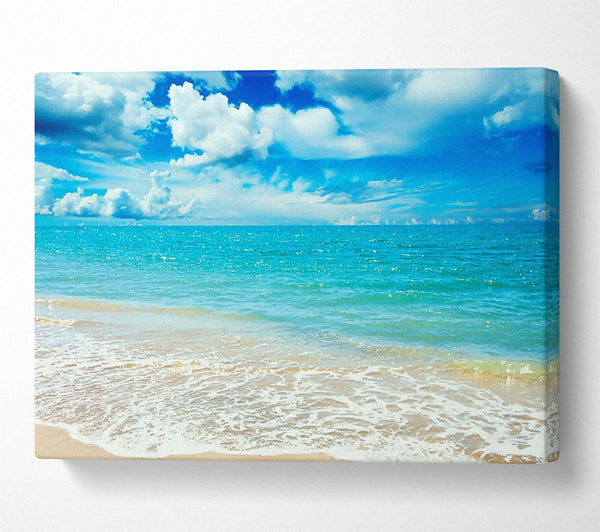  A Canvas Print of Stunning Turquoise Ocean Sparkle Canvas Art