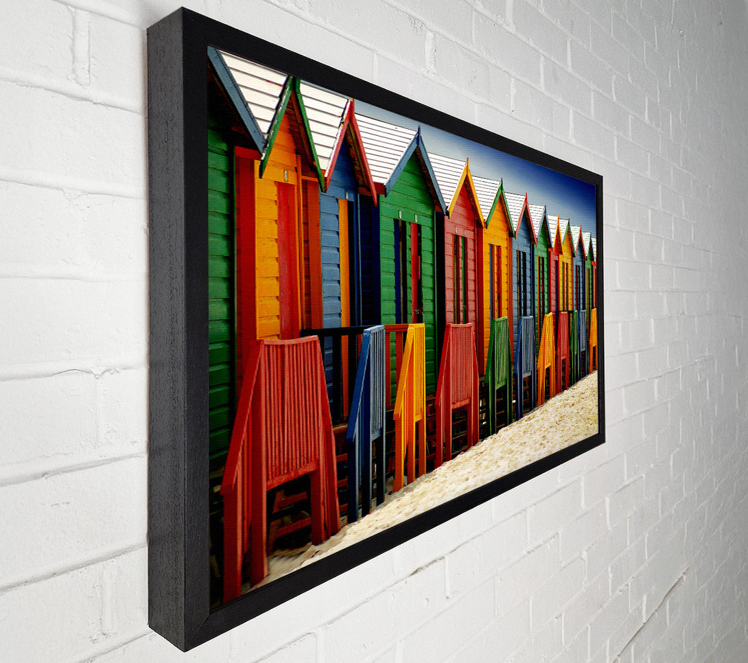  A Canvas Print of Beach Hut Parade Canvas Art