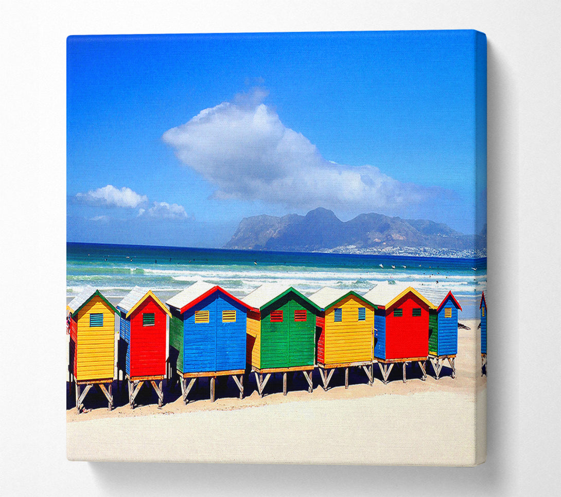  A Canvas Print of Beach Huts 2 Canvas Print