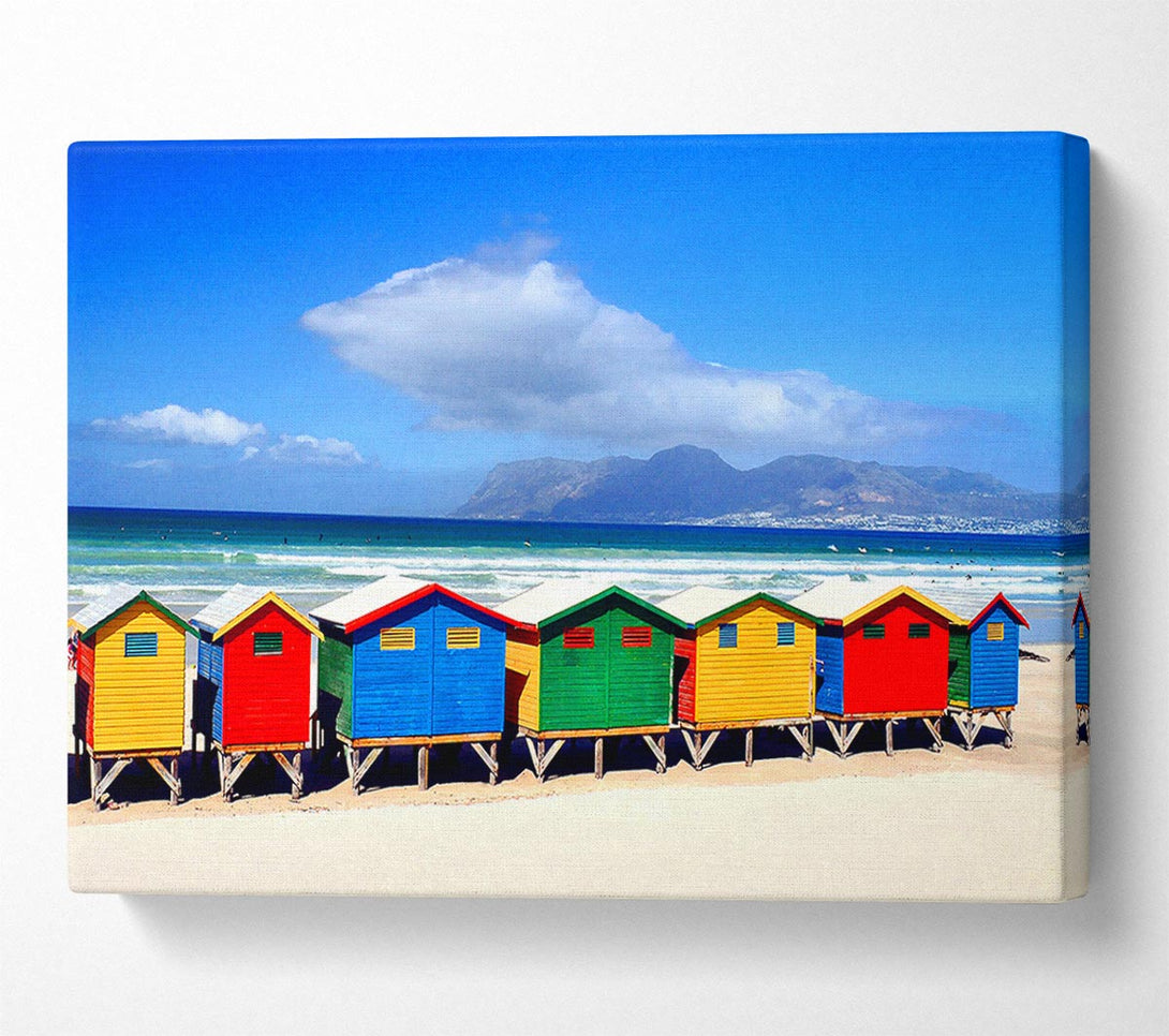  A Canvas Print of Beach Huts 2 Canvas Print