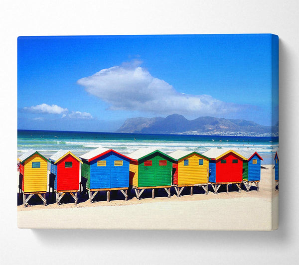  A Canvas Print of Beach Huts 2 Canvas Print