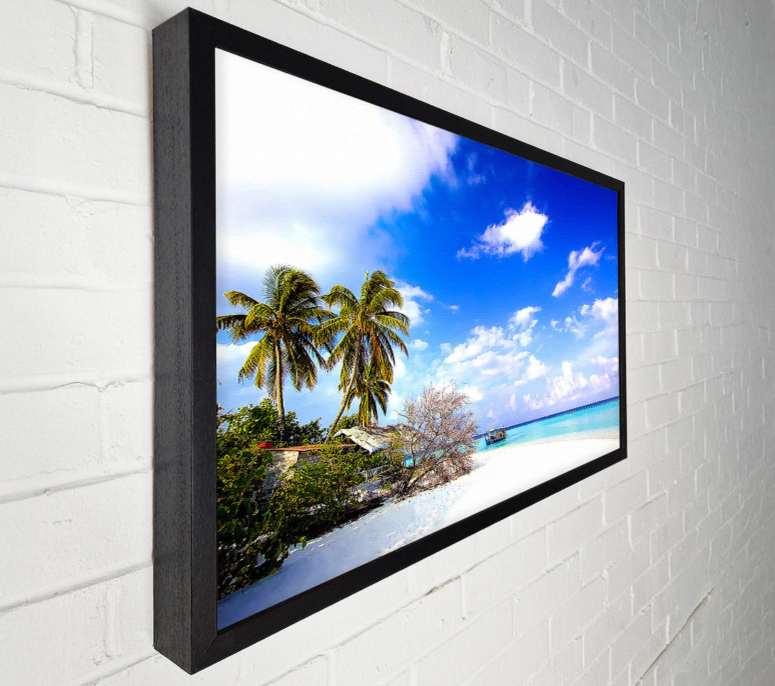  A Canvas Print of Pull Up On The Beach Side Canvas Wall Art