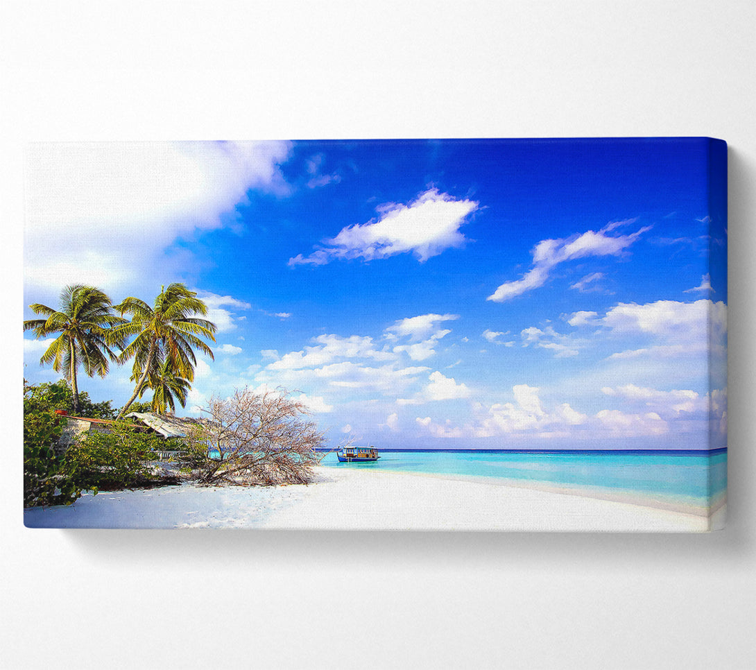  A Canvas Print of Pull Up On The Beach Side Canvas Wall Art