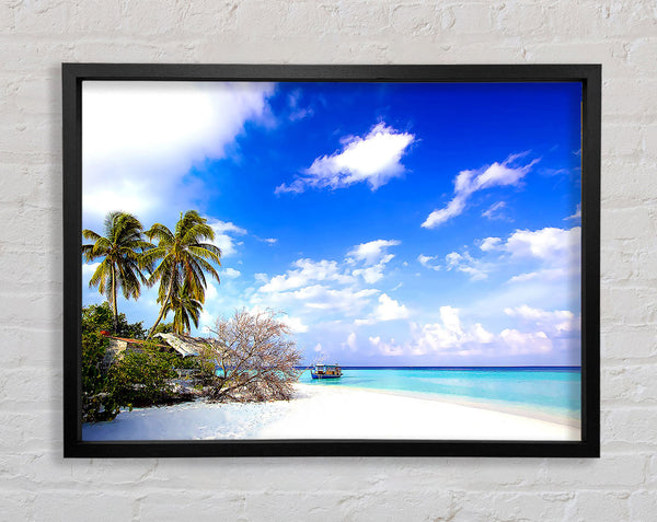 Pull Up On The Beach Side Framed Print