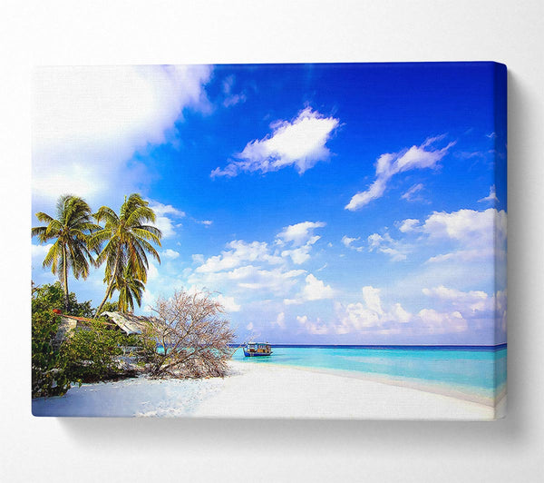  A Canvas Print of Pull Up On The Beach Side Canvas Wall Art