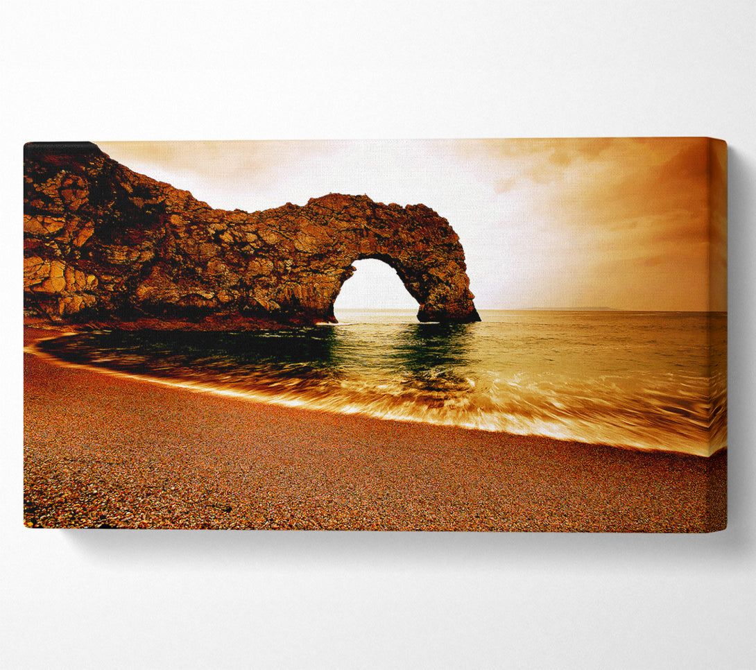  A Canvas Print of Doorway To The Ocean Sun Canvas Print