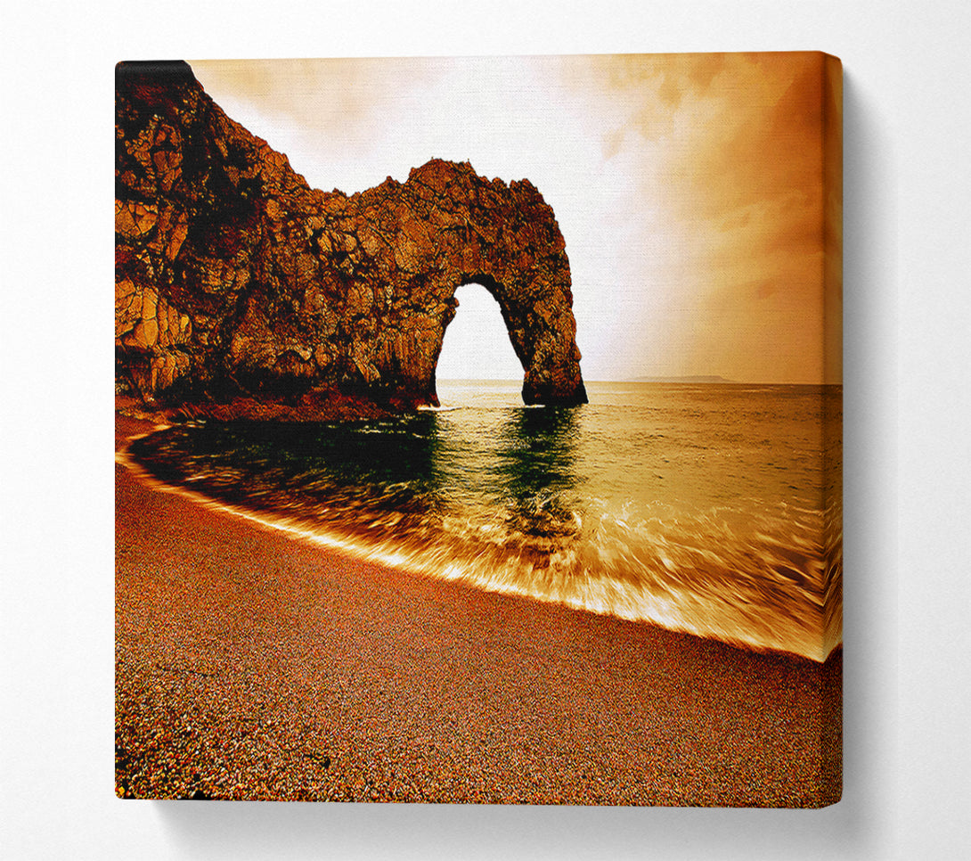  A Canvas Print of Doorway To The Ocean Sun Canvas Print