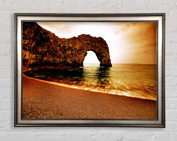Doorway To The Ocean Sun Framed Print