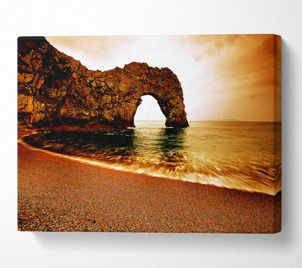  A Canvas Print of Doorway To The Ocean Sun Canvas Print