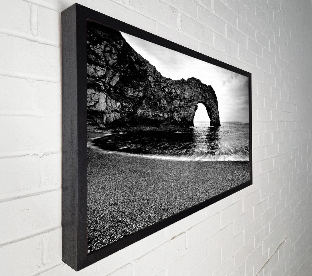  A Canvas Print of Gateway To The Ocean B n W Canvas Art