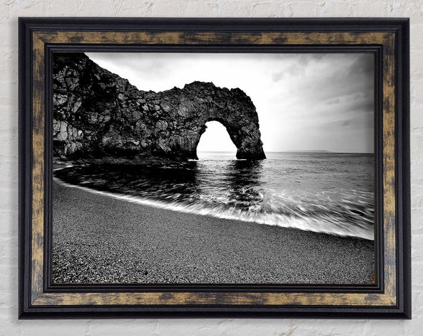 Gateway To The Ocean B n W Framed Print